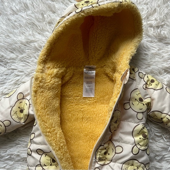 Disney Baby Winnie The Pooh Zip Up Snowsuit New Without Tags Size 3 To 6 Months - Picture 4 of 9
